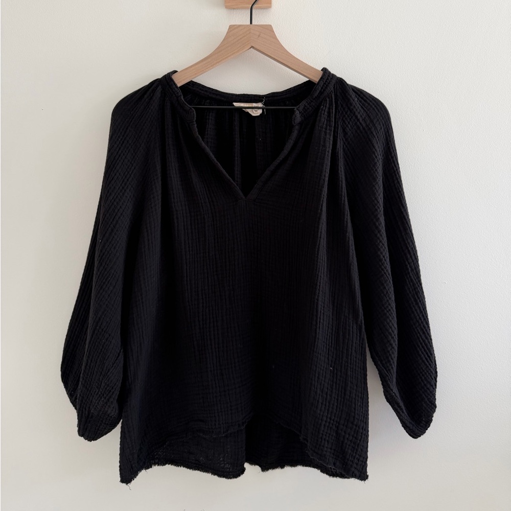 Nation LTD Black Cotton Gauze Blouse – Size S (Made in USA) - Picture 2 of 6